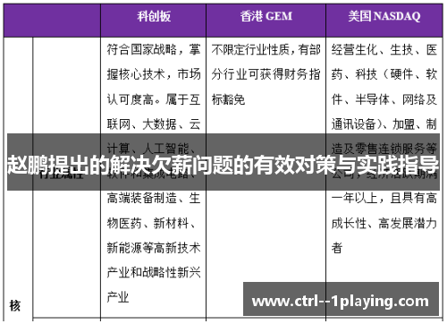 赵鹏提出的解决欠薪问题的有效对策与实践指导 赵鹏提出的解决欠薪问题的有效对策与实践指导